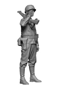 画像2: H3 Models[HS16062]1/16 WWII アメリカ海兵隊員2 トンプソンを肩にかける兵士