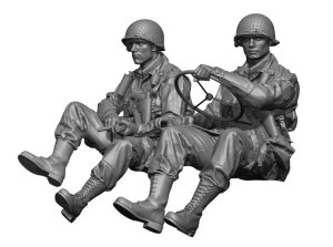 画像1: H3 Models[HS24025]1/24 WWII アメリカ陸軍空挺隊員運転手&搭乗兵セット (1)