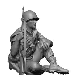 画像4: H3 Models[HS24103]1/24 現用 アメリカ ベトナム戦争のライフルマン 休憩姿勢