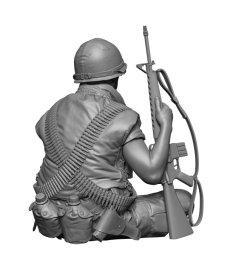 画像5: H3 Models[HS24103]1/24 現用 アメリカ ベトナム戦争のライフルマン 休憩姿勢