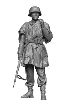 画像1: H3 Models[HS24132]1/24 WWII ドイツ 迷彩ポンチョを着た武装親衛隊兵士＃1