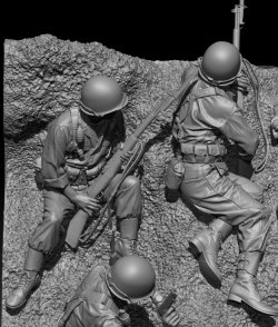 画像5: H3 Models[HS35053]1/35 現用 韓国 朝鮮戦争 白馬高地の戦いセット(5体入 ジオラマベース付)