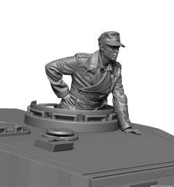画像5: H3 Models[HS35064]1/35 WWII ドイツ戦車兵指揮官2 手をついて立つ車長