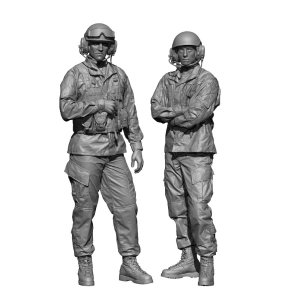 画像1: H3 Models[HS48006]1/48 現用 アメリカ陸軍OCP(作戦用迷彩パターン)ACUの戦車搭乗員 2020(2体セット) (1)