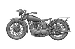 画像2: H3 Models[HS48012]1/48 WWII 英国陸軍軍用バイク「ボーントゥライド」
