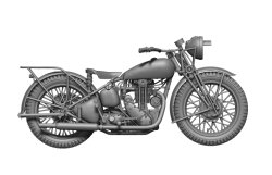 画像4: H3 Models[HS48012]1/48 WWII 英国陸軍軍用バイク「ボーントゥライド」