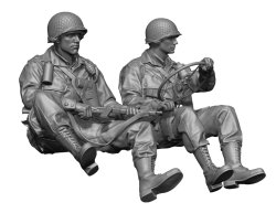 画像2: H3 Models[HS48025]1/48 WWII アメリカ陸軍空挺隊員運転手&搭乗兵(2体入)
