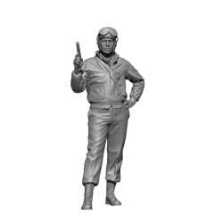 画像5: H3 Models[HS48026]1/48 WWII アメリカ戦車隊指揮官3 拳銃を抜いて警戒する戦車兵長
