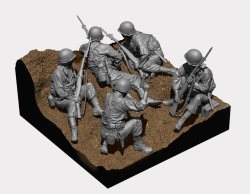 画像5: H3 Models[HS48053]1/48 現用 韓国 朝鮮戦争 白馬高地の戦いセット(5体入 ジオラマベース付)