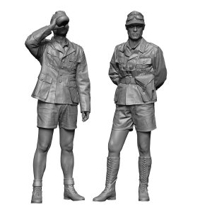 画像1: H3 Models[HS48058]1/48 WWII ドイツアフリカ軍団(DAK)将校セット(2体入) (1)