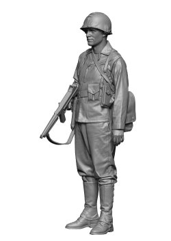 画像2: H3 Models[HS48061]1/48 WWII アメリカ海兵隊員1 トンプソンを持つ兵士