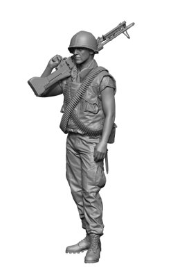 画像2: H3 Models[HS48102]1/48 現用 アメリカ ベトナム戦争のM60機関銃手