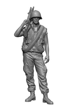 画像4: H3 Models[HS48102]1/48 現用 アメリカ ベトナム戦争のM60機関銃手