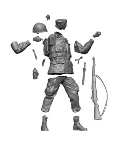 画像7: H3 Models[HS90027]1/9 WWII アメリカ陸軍 援護射撃する空挺兵 1944