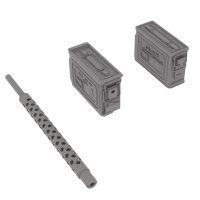 HDMODELS[HDM35227]1/35 M1919A4 late barrels with M1ammo boxes