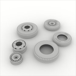画像2: HDMODELS[HDM35054]1/35　dismissed wheels rims & tires (6pcs)
