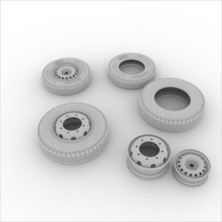 画像3: HDMODELS[HDM35054]1/35　dismissed wheels rims & tires (6pcs)