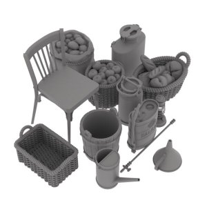 画像1: HDMODELS[HDM35164]1/35 WWII ジオラマアクセサリー イタリア農家アクセサリーセット Vol.1 (1)