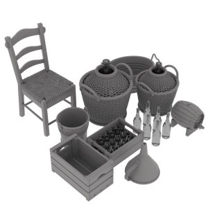 画像1: HDMODELS[HDM35165]1/35 WWII ジオラマアクセサリー イタリア農家アクセサリーセット Vol.2 (1)