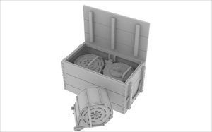 画像1: HDMODELS[HDM35222]1/35 WWII ポーランド ポルステン20mm対空機関砲用弾薬箱/弾倉セット (1)