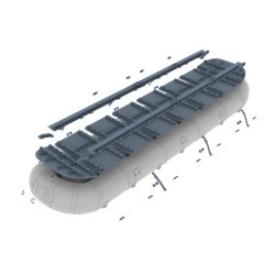 画像2: HDMODELS[HDM35236]1/35 WWII アメリカ M2トレッドウェイ 鉄製仮設橋用 空気式ポンツーン