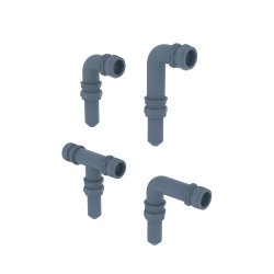 画像1: HDMODELS[HDM35290]1/35 汎用 車両用電源ケーブル接続パイプセット(40個入)