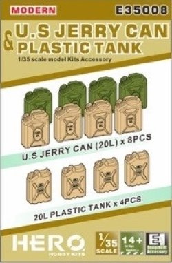 画像1: ヒーローホビーキッツ[HHKE35008]1/35 現用米軍ジェリー缶とプラスチックタンク (12個)