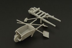 画像3: Hauler[HLF48017]1/48手押し車セット