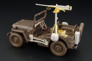 画像1: Hauler[HLX48194]1/48WWII米 ジープ 機関銃&レジン製アクセサリー(ハセガワ用) (1)