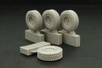 Hauler[HLX48301]1/48現用米 ハンヴィー アグレッシブパターンホイールセット(タミヤ用)