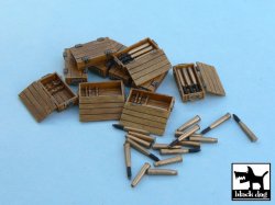 画像3: BLACK DOG[T48013]1/48 WWII独 IV号戦車弾薬箱&弾薬セット(10箱+砲弾/薬莢)