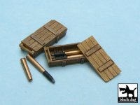 BLACK DOG[T48014]1/48 WWII独 ティーガーII弾薬箱&弾薬セット(10箱+砲弾/薬莢)