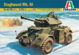 イタレリ[IT6478] 1/35 スタッグハウンド Mk.III 装甲車（メタル砲身・エッチングパーツ付き）