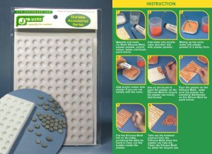 画像1: J's Work[PPA3030]Silicone Mold For 1/35 Hex-Pavement Stone (Small) (1)