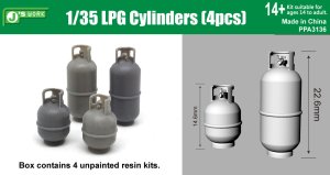 画像1: J's Work[PPA3136]1/35 LPG Cylinders (4pcs) (1)