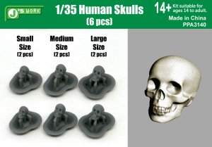 画像1: J's Work[PPA3140]1/35 Human Skulls (6 pcs) (1)