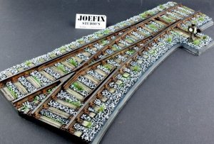 画像1: JOEFIX[JF306]1/35 鉄道待避線(左曲がり)セット (1)