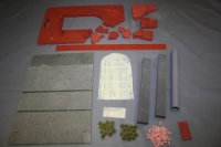 JOEFIX[JF343.35C]1/35工場外壁C 右側が破壊された外壁