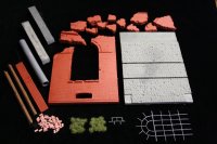 JOEFIX[JF344.35D]1/35工場外壁D 左側が破壊された外壁