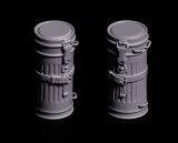 K59[Z-20]1/35 WWII ドイツ ガスマスクケース 車両マウント付き(2個入)