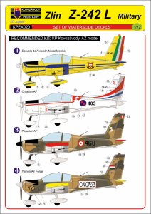 画像1: KPモデル[KPMEX020]1/72 ズリーンＺ－２４２Ｌ軍用機用デカール（ＡＺモデル (1)