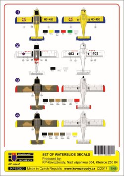画像2: KPモデル[KPMEX020]1/72 ズリーンＺ－２４２Ｌ軍用機用デカール（ＡＺモデル
