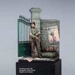 画像4: LIANG MODEL[LIANG-S602]1/35 門扉 & 門柱/壁付きベース 01