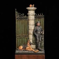 画像5: LIANG MODEL[LIANG-S604]1/35 門扉 & 門柱/壁付きベース 02