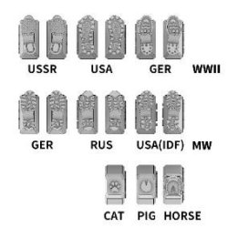 画像7: LIANG MODEL[LIANG-0405]1/48 & 1/72 靴跡スタンプツール(WW.IIソ連・USA・ドイツ・現用ドイツ・ロシア・現用USA/IDF+ 猫・豚・馬)