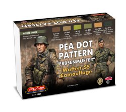 画像1: ライフカラー[CS-63]WWII ドイツ 武装親衛隊迷彩服 エンドウ豆パターン「エルプセンムスター」カラーセット