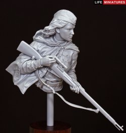 画像4: ライフミニチュア[LM-B024]1/10 WWII 露/ソ 胸像 ソビエト赤軍女性スナイパー(世界限定300個）