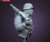 ライフミニチュア[LM-B023]1/10 WWII 独 第3SS装甲師団(トーテンコープ) MG42射撃手 ハリコフ1943