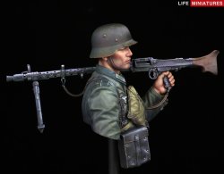 画像10: ライフミニチュア[LM-B028]1/10 胸像 WWII ドイツ国防軍 MG34機関銃手 フランス1940