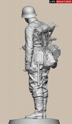 画像9: ライフミニチュア[LM-20002]1/10(200mm) WWII ドイツ ポトー迎撃戦 ハンセン戦闘団の分隊長 バルジの戦い1944(100個限定)